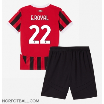 Billige Fotballdrakt AC Milan Emerson Royal #22 Replika Hjemmedraktsett Barn 2024-25 Kortermet (med bukser)